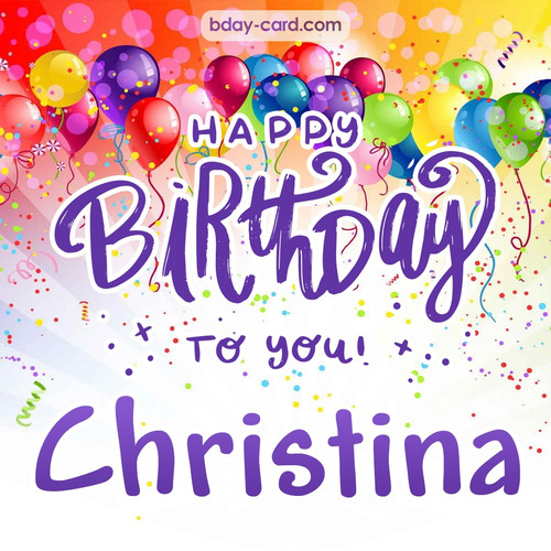 Beautiful Happy Birthday images for Christina
