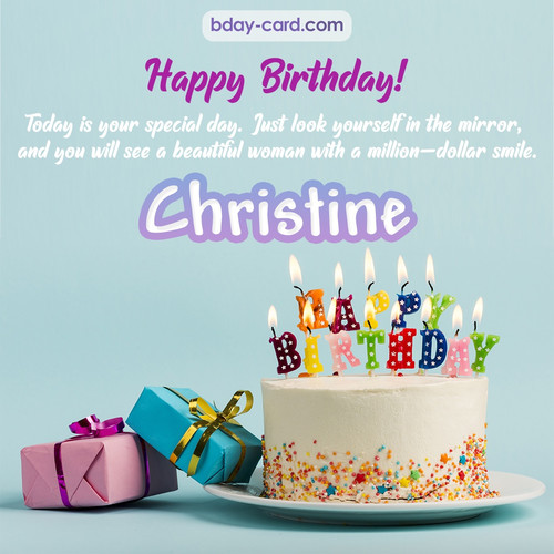 Birthday pictures for Christine with cakes