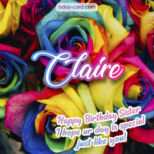 Happy Birthday pictures for sister Claire