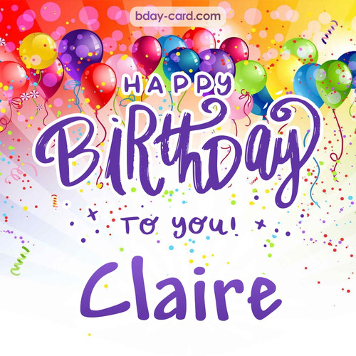 Beautiful Happy Birthday images for Claire