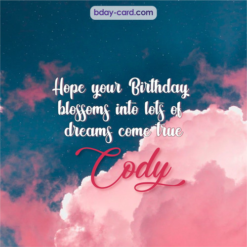 Birthday pictures for Cody with clouds