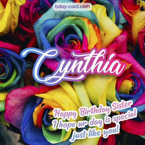 Happy Birthday pictures for sister Cynthia