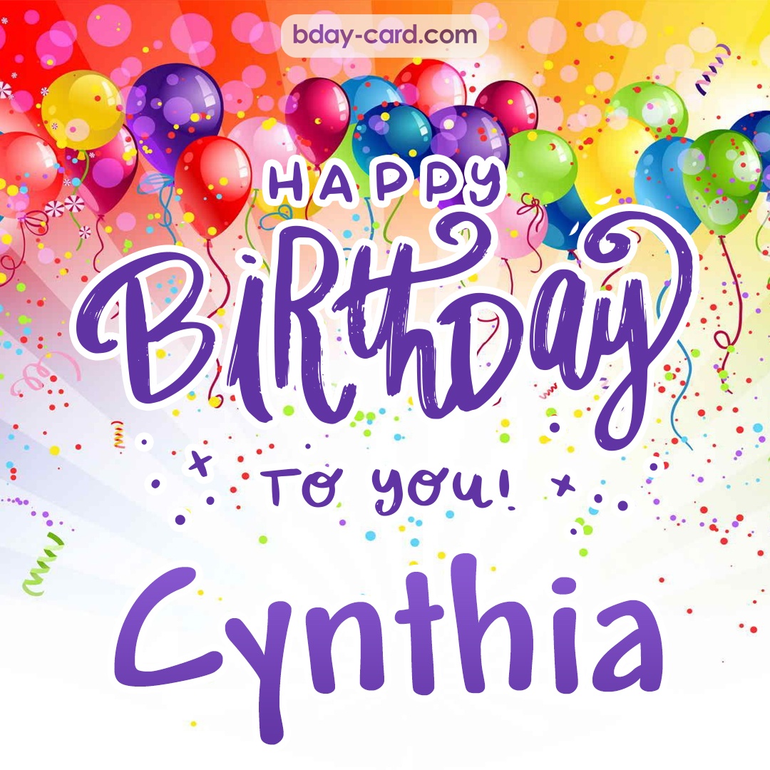 Beautiful Happy Birthday images for Cynthia
