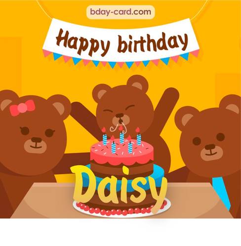 Bday images for Daisy with bears