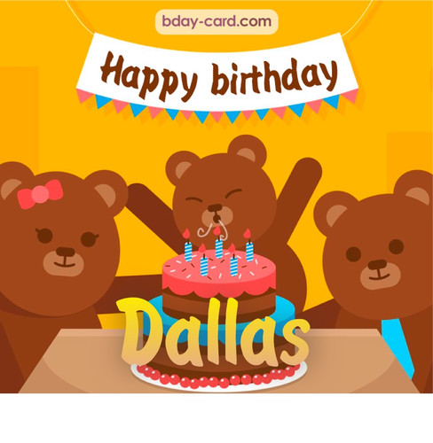 Bday images for Dallas with bears