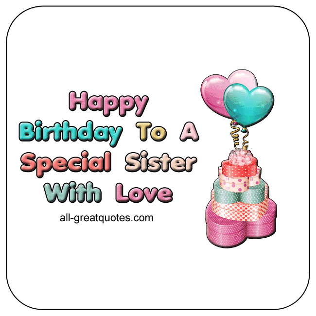 To a special sister with love