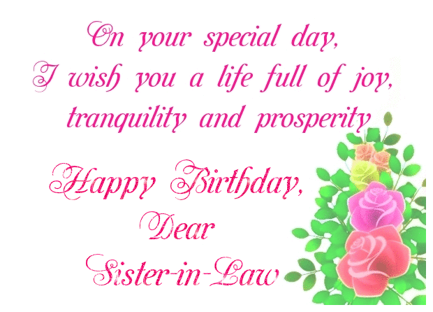 Happy birthday sister in law ecard greetingshare