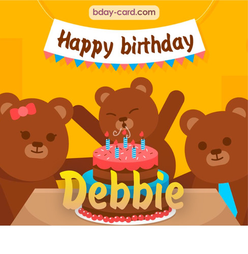 Bday images for Debbie with bears