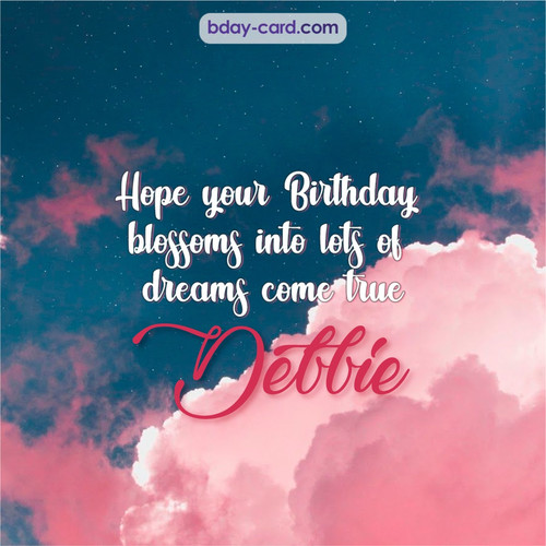 Birthday pictures for Debbie with clouds