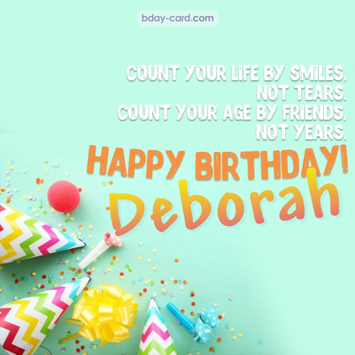 Birthday pictures for Deborah with claps