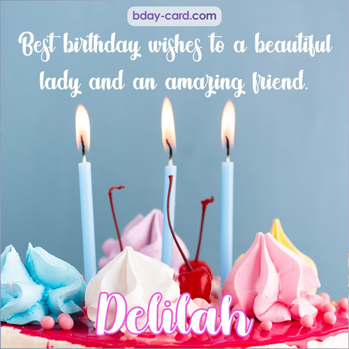 Greeting pictures for Delilah with marshmallows