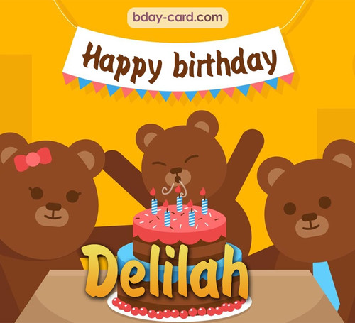 Bday images for Delilah with bears