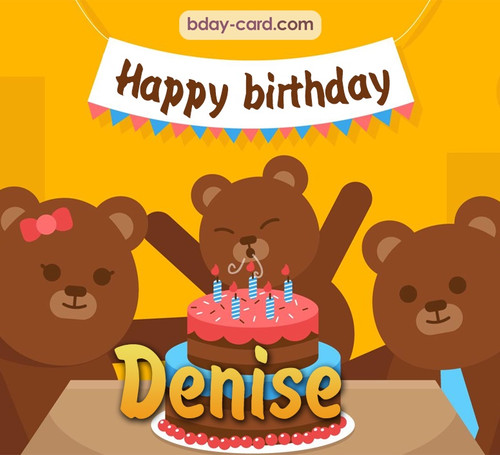 Bday images for Denise with bears