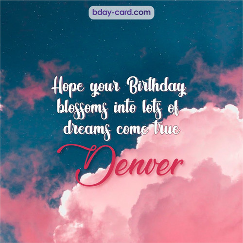 Birthday pictures for Denver with clouds