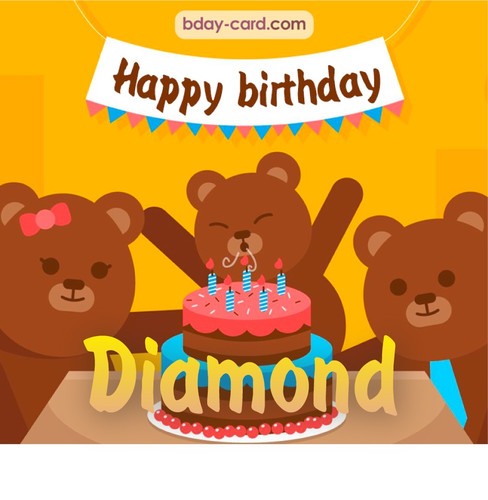 Bday images for Diamond with bears