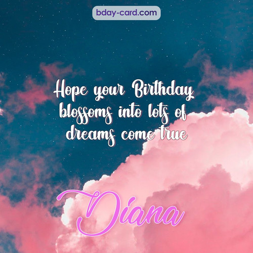 Birthday pictures for Diana with clouds
