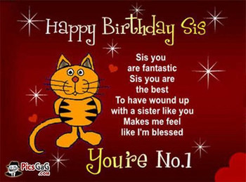 Funny happy birthday wishes for Sister💐 