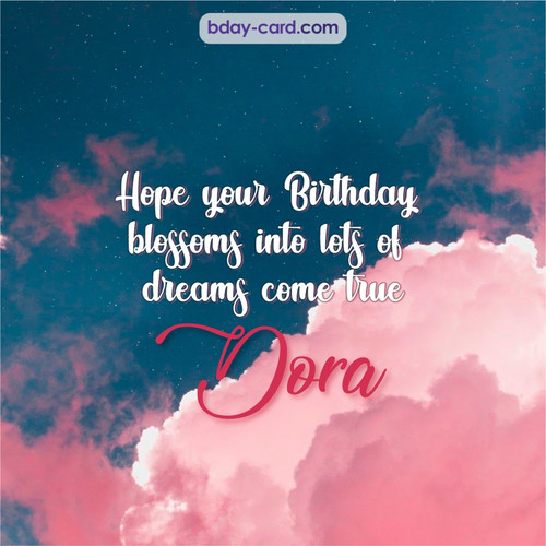 Birthday pictures for Dora with clouds