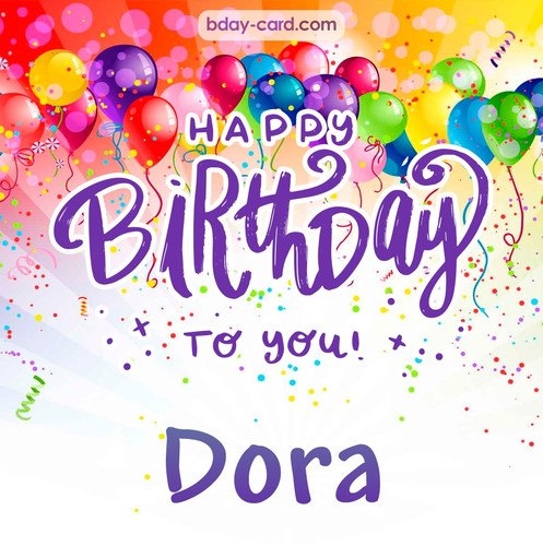 Beautiful Happy Birthday images for Dora