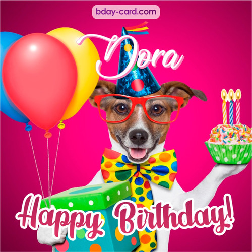Greeting photos for Dora with Jack Russal Terrier
