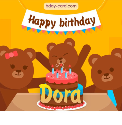 Bday images for Dora with bears