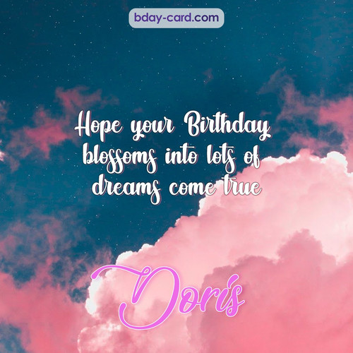 Birthday pictures for Doris with clouds