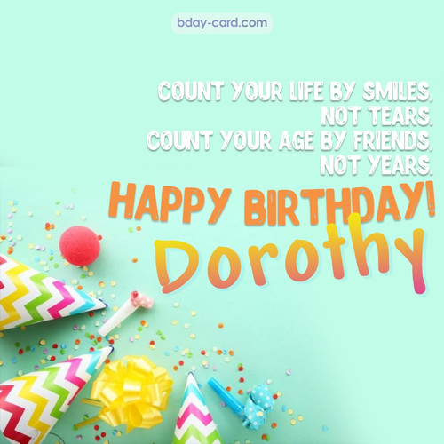Birthday pictures for Dorothy with claps