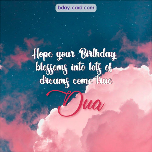 Birthday pictures for Dua with clouds