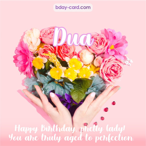 Birthday pics for Dua with Heart of flowers