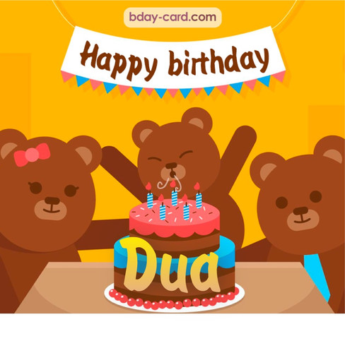 Bday images for Dua with bears
