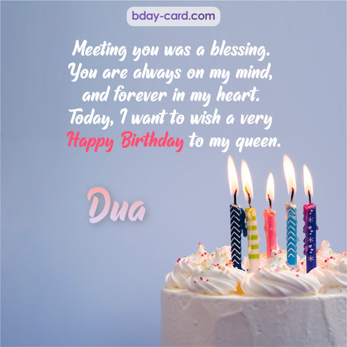 Greeting pictures for Dua with marshmallows