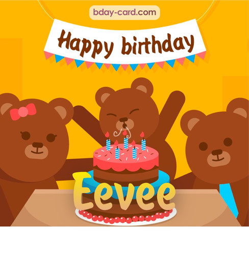 Bday images for Eevee with bears