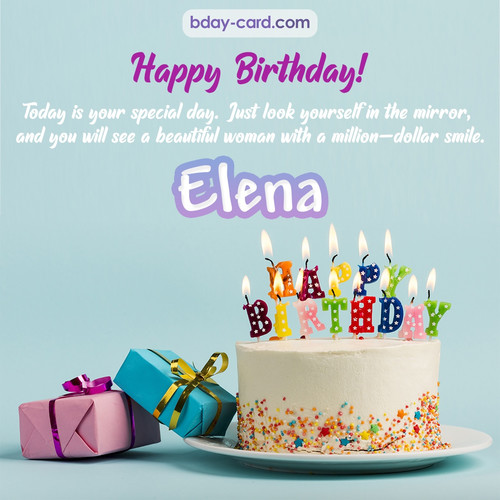 Birthday pictures for Elena with cakes