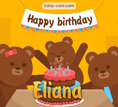 Bday images for Eliana with bears