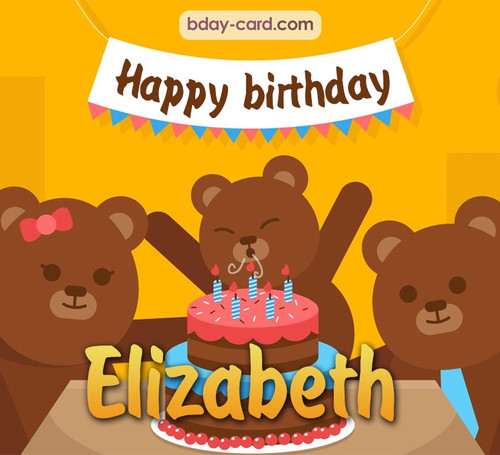 Bday images for Elizabeth with bears