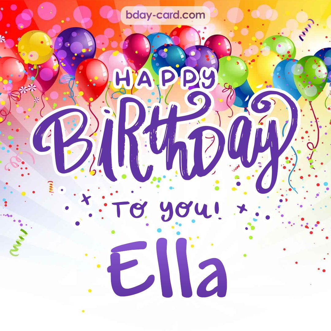 Beautiful Happy Birthday images for Ella