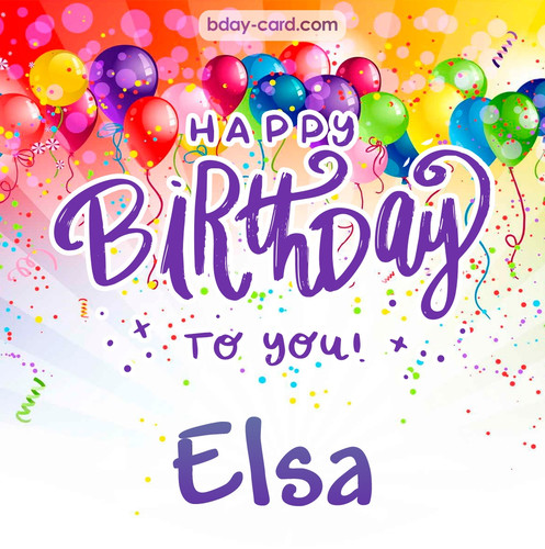 Beautiful Happy Birthday images for Elsa