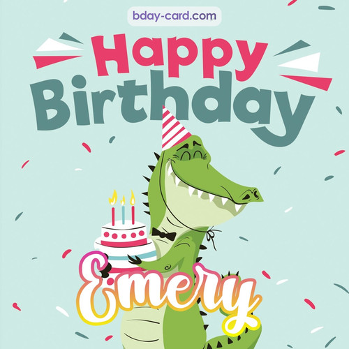 Happy Birthday images for Emery with crocodile