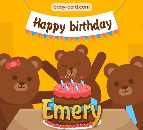 Bday images for Emery with bears