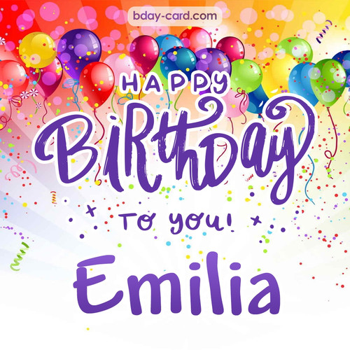 Beautiful Happy Birthday images for Emilia