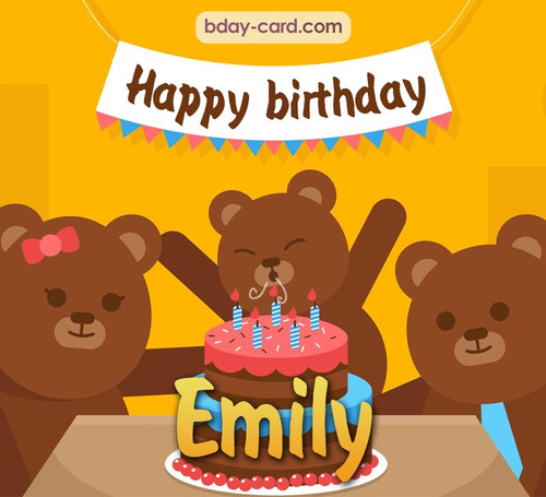 Bday images for Emily with bears