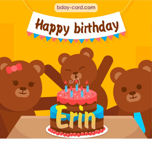 Bday images for Erin with bears