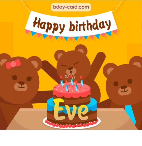 Bday images for Eve with bears