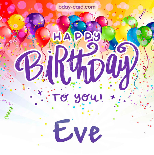 Beautiful Happy Birthday images for Eve
