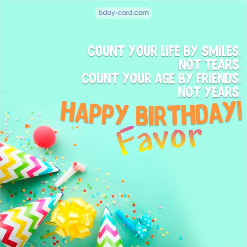 Birthday pictures for Favor with claps