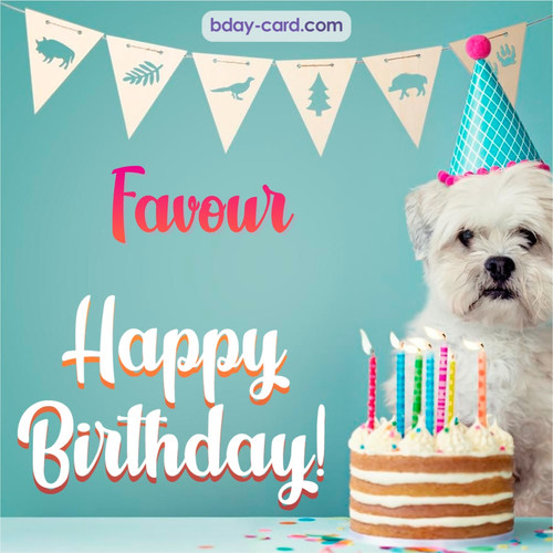 Happiest Birthday pictures for Favour with Dog