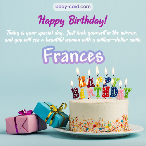 Birthday pictures for Frances with cakes
