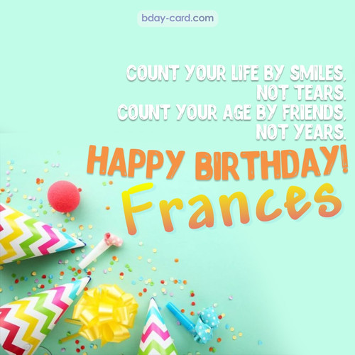 Birthday pictures for Frances with claps