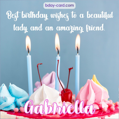 Greeting pictures for Gabriella with marshmallows