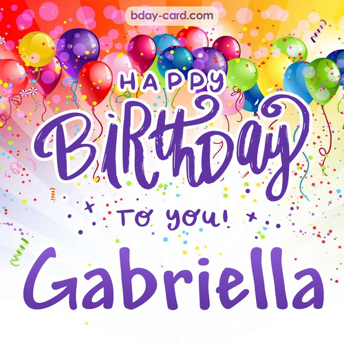 Beautiful Happy Birthday images for Gabriella